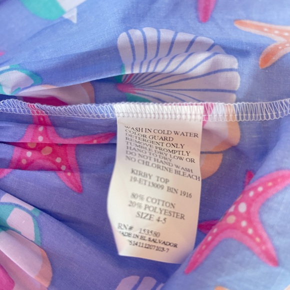 ELEANOR ROSE VGUC Seashell Tunic Dress Ruffle Shorts Set - Picture 3 of 5